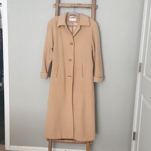 Larry Levine Vintage Designer Camel Hair Long Winter Coat